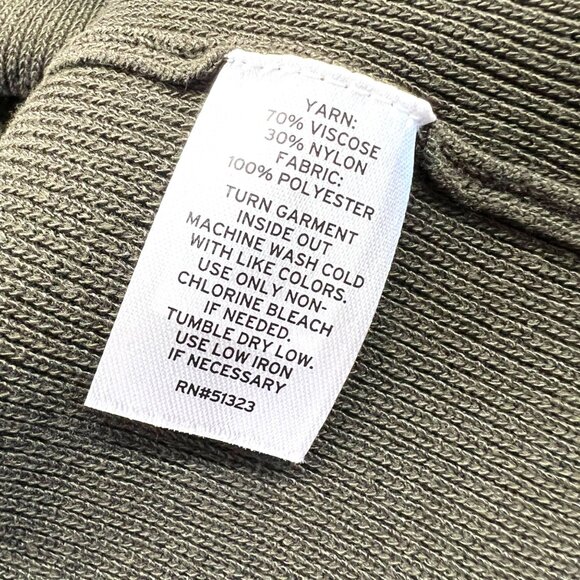 Parker Cargo Pocket V-Neck Sweater Olive Green Size Large - Picture 9 of 10